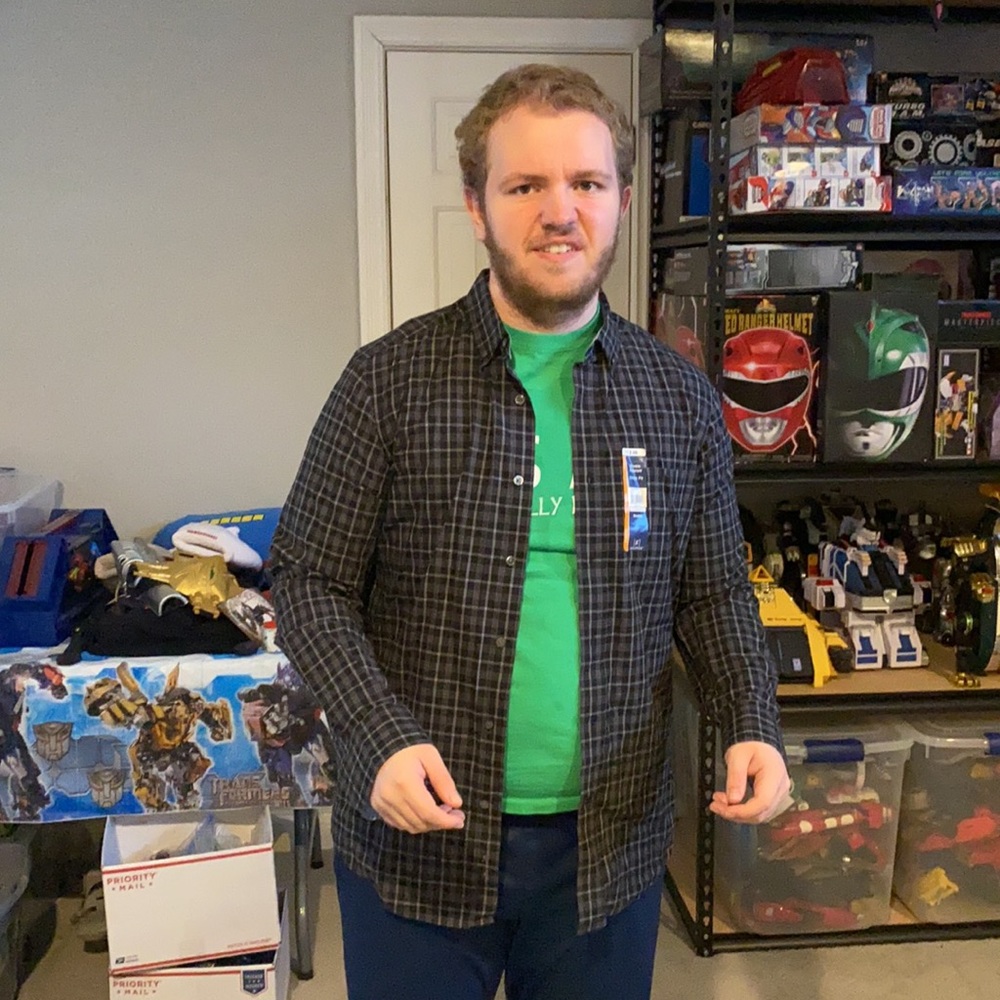 George classic fit medium stretch poplin long sleeve shirt NWT